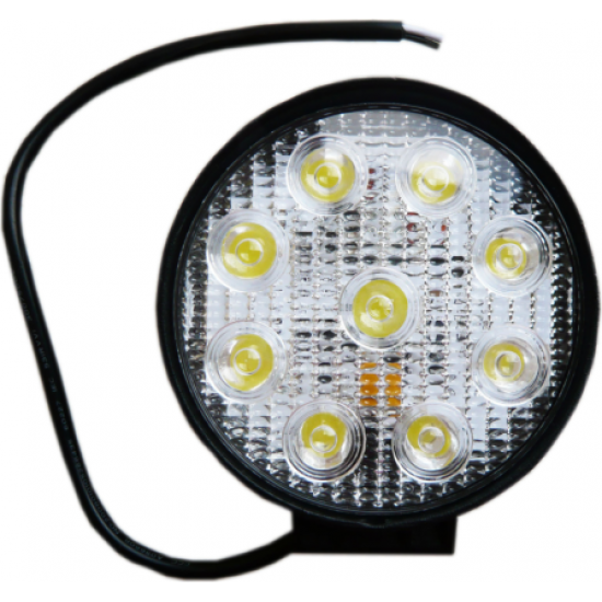 Papildomas žibintas apvalus 9 LED 27W