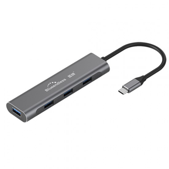 Adapteris USB Type-C - 4 x USB 3.0