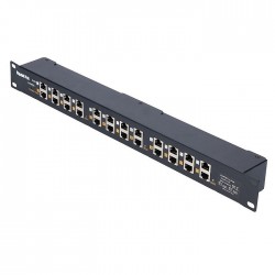 EXTRALINK Passive Gigabit PoE Rack Mount Injector/Shielded Panel, 12 port