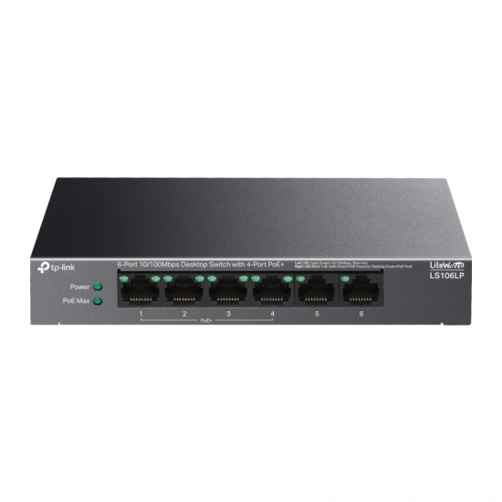 TP-LINK 6-Port 10/100Mbps Desktop Switch with 4-Port PoE+