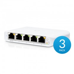 UBIQUITI 5-Port managed Gigabit Ethernet switch, USW-Flex-Mini, 3 pack