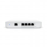 UBIQUITI Layer 2 switch with (4) 10GbE RJ45 ports and (1) GbE, 802.3at PoE+ RJ45 input